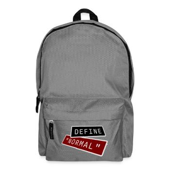 Define Normal Lustig Sarkastisch Definition Grafik - Rucksack - Mittelgrau - Vorne