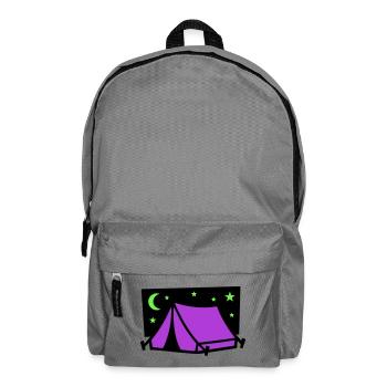 Graphique étoile de tente de camping - Sac à dos - gris éléphant - Devant