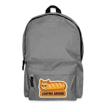 Baguette drôle de pain de chat en colère - Sac à dos - gris éléphant - Devant