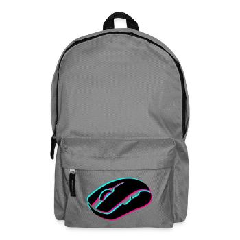 Gaming Maus Glitch Grafik - Rucksack - Mittelgrau - Vorne