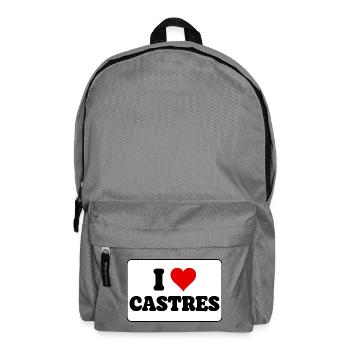 Ich liebe Castres, ich liebe Castres – Souvenir-Geschenk - Rucksack - Mittelgrau - Vorne