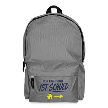 Mein Doppelpartner ist schuld Lustiges Doppel - Rucksack - Mittelgrau - Vorne