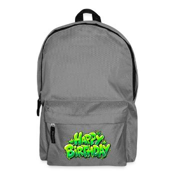 Happy Birthday Graffiti Slime: Zu stilvoll! - Rucksack - Mittelgrau - Vorne