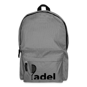Padel-Schläger-Logo | Minimalistisches Sportdesign - Rucksack - Mittelgrau - Vorne