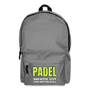 Padel - süchtig seit dem ersten Ball - Vintage - Rucksack - Mittelgrau - Vorne