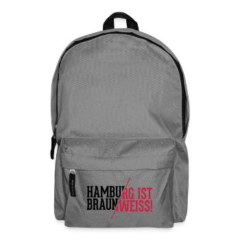 Hamburg ist braun weiß - St. Pauli T-Shirt - Rucksack - Mittelgrau - Vorne