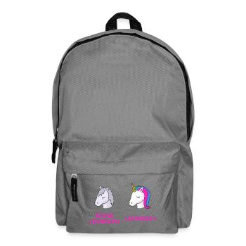 Unicorn Kontrast Lehrerin - Rucksack - Mittelgrau - Vorne