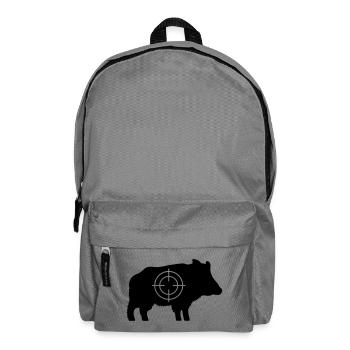 Wildschwein mit Fadenkreuz - Rucksack - Mittelgrau - Vorne