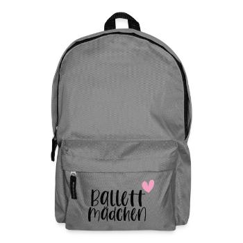 Ballett Mädchen Ballerina Balletttänzerin Geschenk - Rucksack - Mittelgrau - Vorne