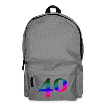 schönes oberteil, 40 buntes Farbenmuster - Rucksack - Mittelgrau - Vorne