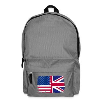 Drapeau Fusion USUK Grunge - Sac à dos - gris éléphant - Devant