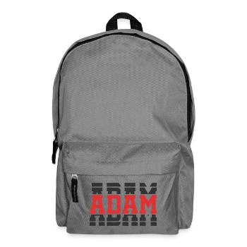 Adam t-shirt t-shirt gift idea stacked text - Backpack - elephant grey - Front
