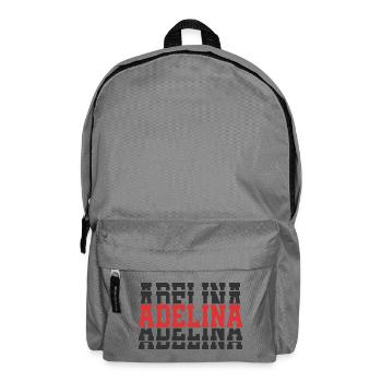 Adelina t-shirt stacked text gift t-shirt - Backpack - elephant grey - Front