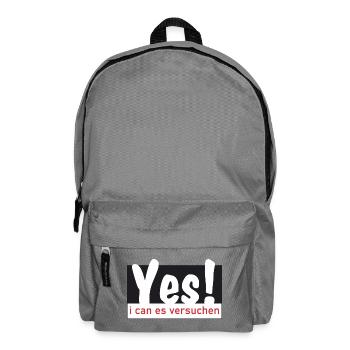 Yes i can es versuchen! - Rucksack - Mittelgrau - Vorne