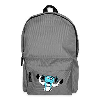 Caterpillar Bodybuilder Muscle Building Strong Fitness Gym - Backpack - elephant grey - Front