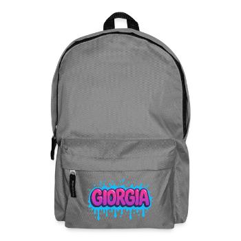 Graffiti Georgia Name Gift Ideal druckbar - Rucksack - Mittelgrau - Vorne