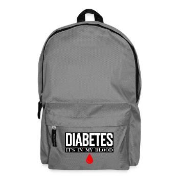 Diabetes liegt in meinem Blut - Rucksack - Mittelgrau - Vorne