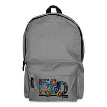 Le meilleur papa de tous les temps - Typographie colorée et audacieuse - Sac à dos - gris éléphant - Devant