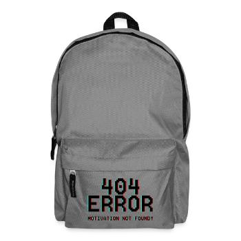 Not Found Glitch Neon 404 - Rucksack - Mittelgrau - Vorne