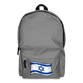Israeli Flag Print Star of David - Backpack - elephant grey - Front