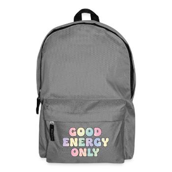 Good Energy Only Saying Positive Vibes Motif - Backpack - elephant grey - Front