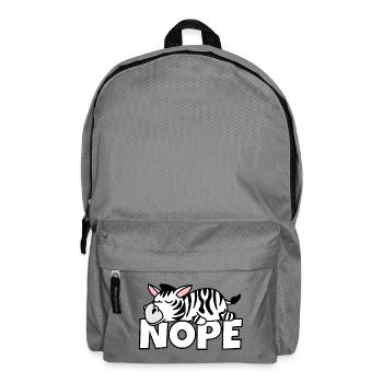 Nope Not Today Lazy Lazy Zebra Africa Safari - Backpack - elephant grey - Front