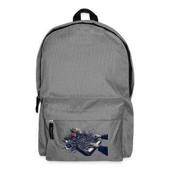 Clavier floral abstrait et énergie sonore - Sac à dos - gris éléphant - Devant