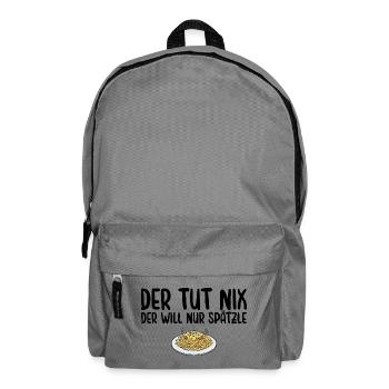 Schwäbische Küche Der will nur Spätzle - Rucksack - Mittelgrau - Vorne