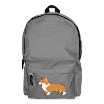 Shiba Inu Cartoon Pfotenfreund - Rucksack - Mittelgrau - Vorne