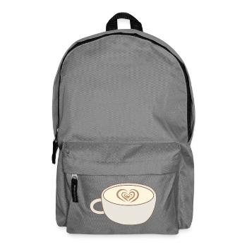 Heart Latte Cup Kunst - Rucksack - Mittelgrau - Vorne
