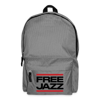 Free Jazz fettes Logo - Rucksack - Mittelgrau - Vorne