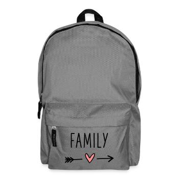 Family heart arrow love cupid cohesion - Backpack - elephant grey - Front