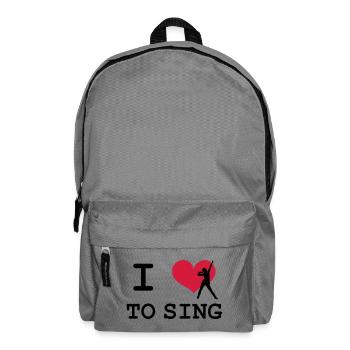 I Love To Sing - Backpack - elephant grey - Front