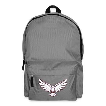 Colombe de la paix avec des ailes en vol - Sac à dos - gris éléphant - Devant