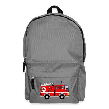 Fire engine with wailing siren - Backpack - elephant grey - Front