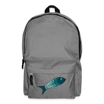 SARDINE. FISH. APRIL FOOL. WED. OCEAN. - Backpack - elephant grey - Front