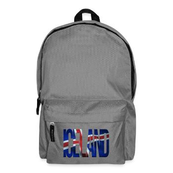 Iceland design with flag pattern - Backpack - elephant grey - Front