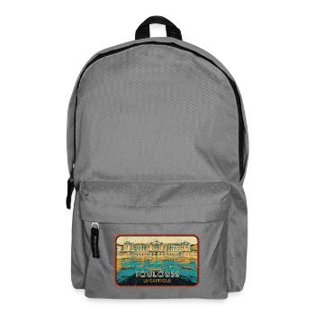 Retro badge, Toulouse France is my hometown - Backpack - elephant grey - Front