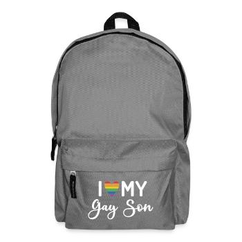 I Love My Gay Son - Backpack - elephant grey - Front
