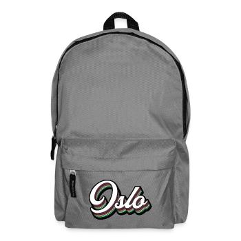 Oslo City - Modernes Typografie Motiv - Rucksack - Mittelgrau - Vorne