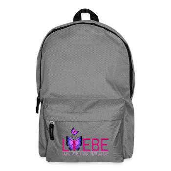 Lebe Liebe Dein Leben Schmetterling - Rucksack - Mittelgrau - Vorne