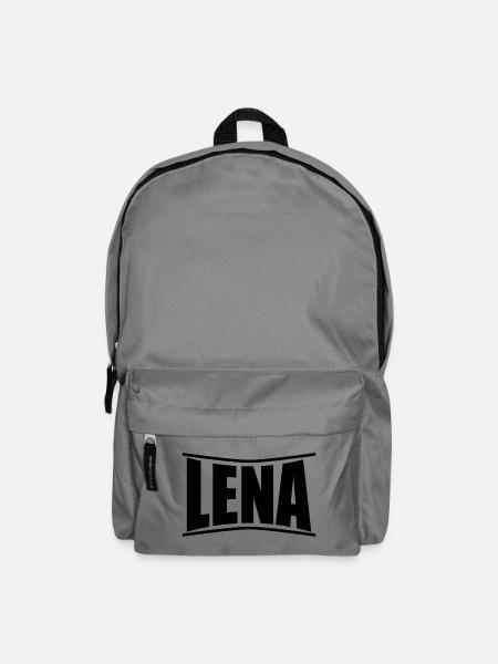 T-Shirt Name Lena T-Shirt Geschenkidee - Rucksack - Mittelgrau