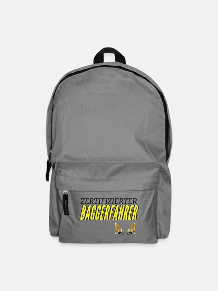 Zertifizierter Baggerfahrer - Rucksack - Mittelgrau