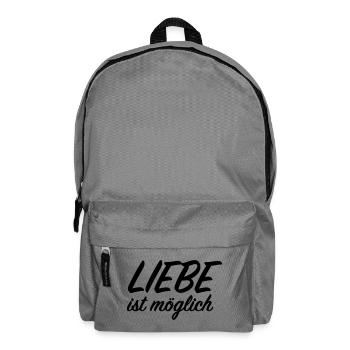 Liebe ist möglich - Rucksack - Mittelgrau - Vorne