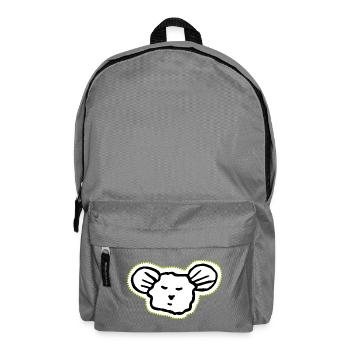 Cooles, schläfriges Maus-Gesicht Symbol - Rucksack - Mittelgrau - Vorne