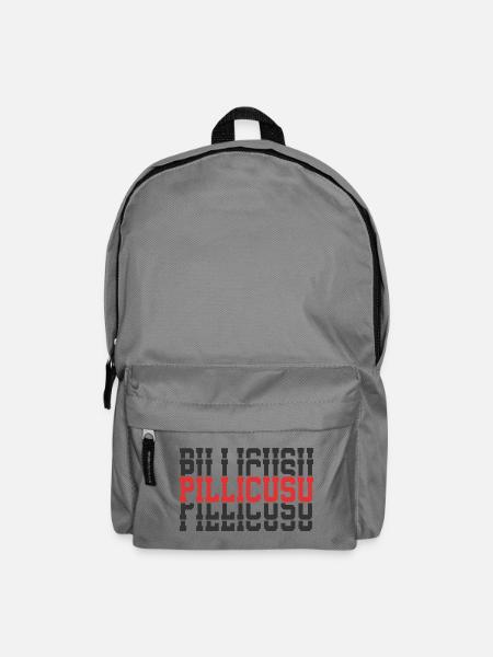 T-Shirt Pillicusu T-Shirt Sicilia gestapelter Text - Rucksack - Mittelgrau