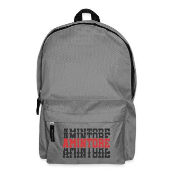 Amintore t-shirt gift t-shirt stacked text - Backpack - elephant grey - Front