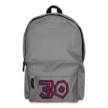 30. 30 ANS. 30e ANNIVERSAIRE. ANNIVERSAIRE 30 ANS. - Sac à dos - gris éléphant - Devant