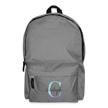 C| Monogram | Name | Christoph | Watercolor - Backpack - elephant grey - Front