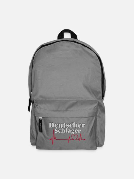 Schlager Party , Schlager Musik , Herzschlag - Rucksack - Mittelgrau